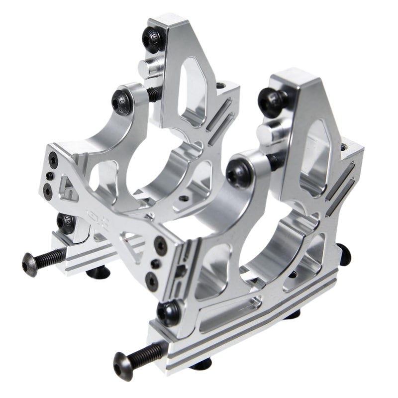 GTBRacing CNC الألومنيوم الأمامي الخلفي المركز التفاضلي جبل Diff علبة التروس دعامة لسيارة 1:5 RC 1/5 LOSI DBXL/DBXL-E V1.0 MTXL ترقية الجزء (فضي) - Image 2